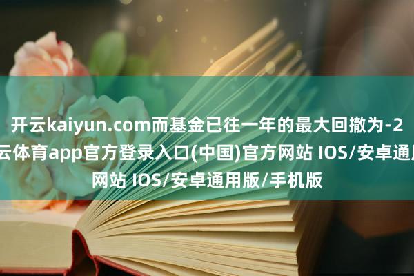 开云kaiyun.com而基金已往一年的最大回撤为-22.67%-kai云体育app官方登录入口(中国)官方网站 IOS/安卓通用版/手机版